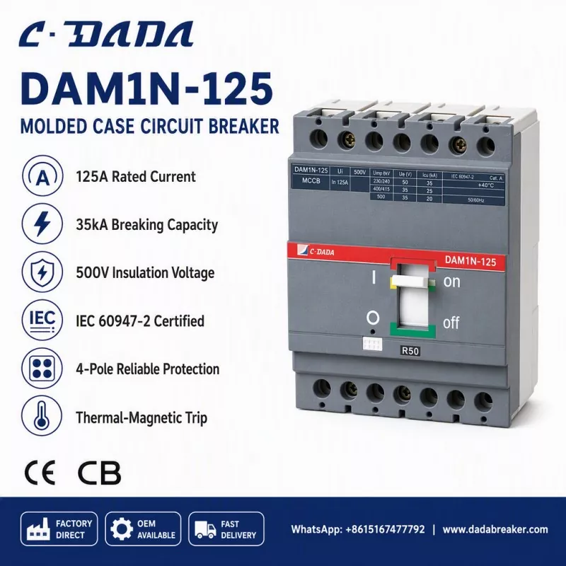 Ukuqinisekisa Ubuqotho Bokusabalalisa Kokusabalalisa: Isixazululo se-C·DADA DAM1N-125 MCCB